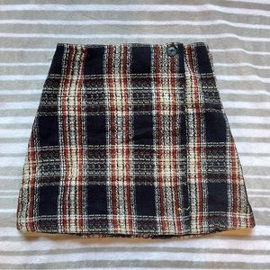 Tweed wrap skirt